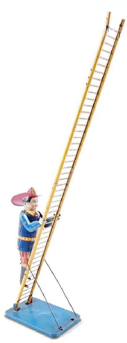 Vintage Louis Marx Wind-up Tin "Smokey Joe" Climbing (1 of 4)