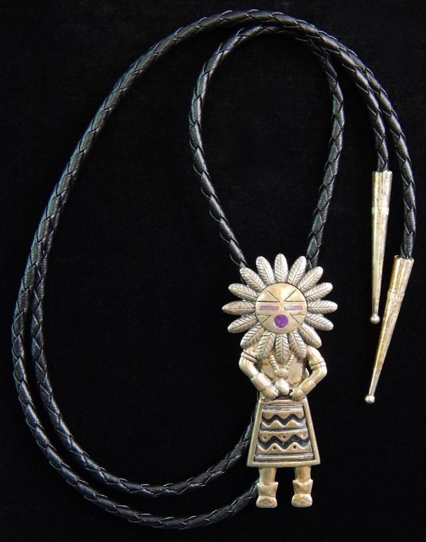 Teme Navajo Kachina Sterling Silver Bolo Tie (1 of 2)