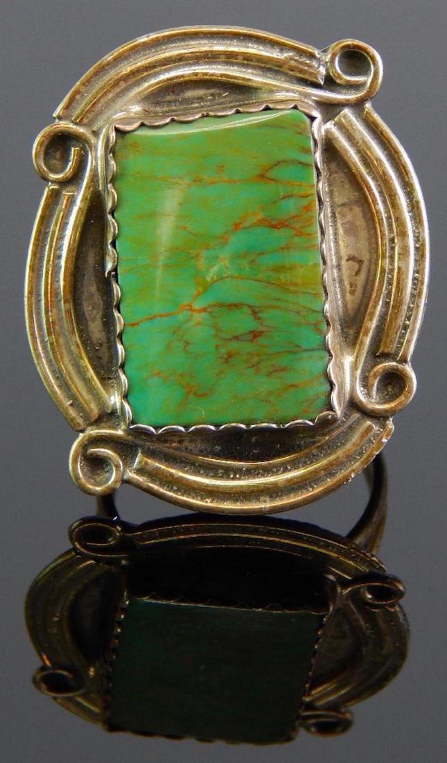 Sterling Silver & Green Turquoise Ring (1 of 5)