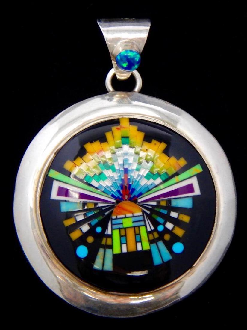 Sterling Silver Micro Inlay Pendant (1 of 2)