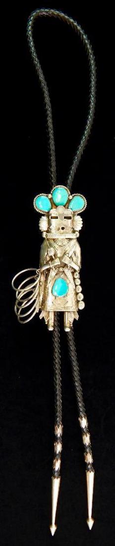 Sterling Silver Navajo Kachina Hoop Dancer Bolo Tie (1 of 3)