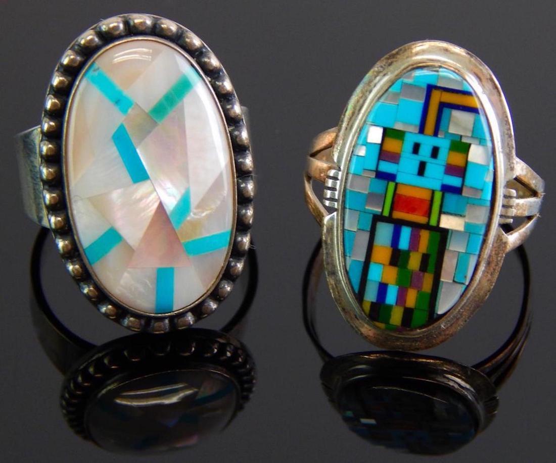 Pair of Sterling Silver Southwestern Rings (1 of 7)