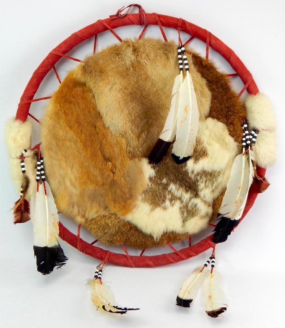 Dream Catcher w/ Fur and Eagle Feathers (1 of 2)