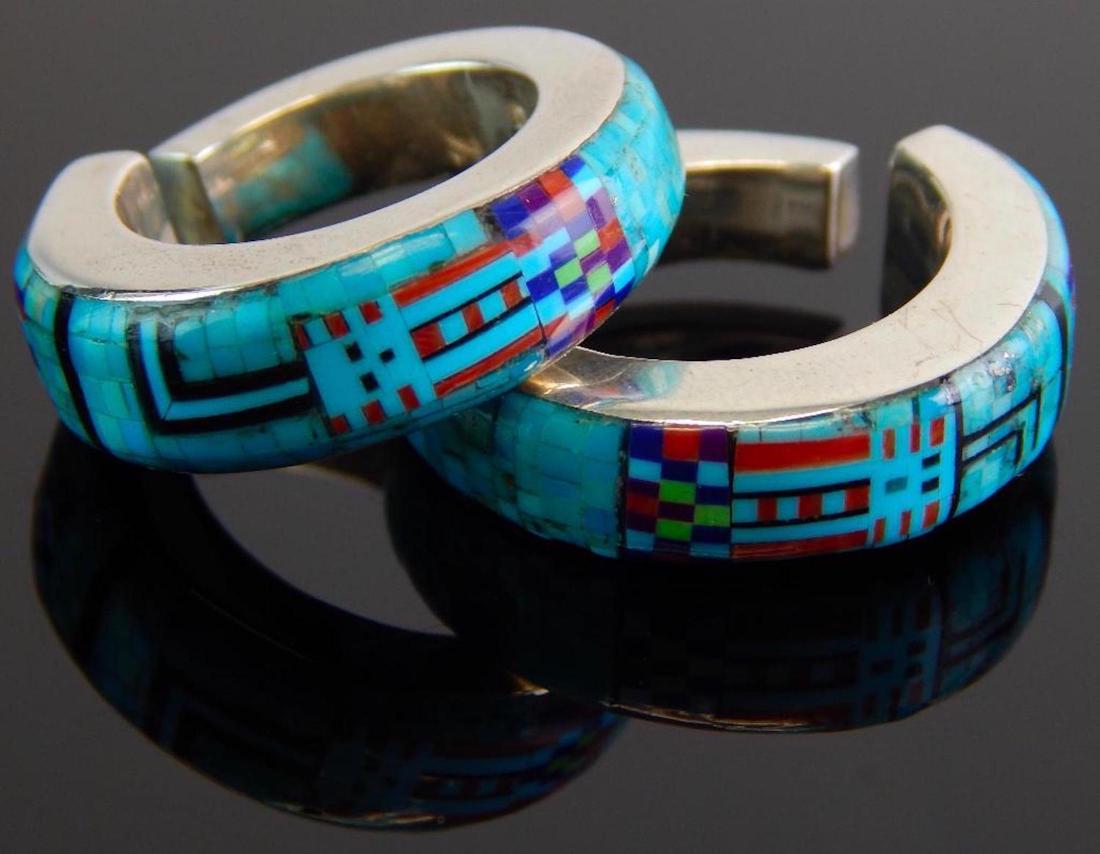 Pair of Sterling Silver Micro Inlay Rings (1 of 4)