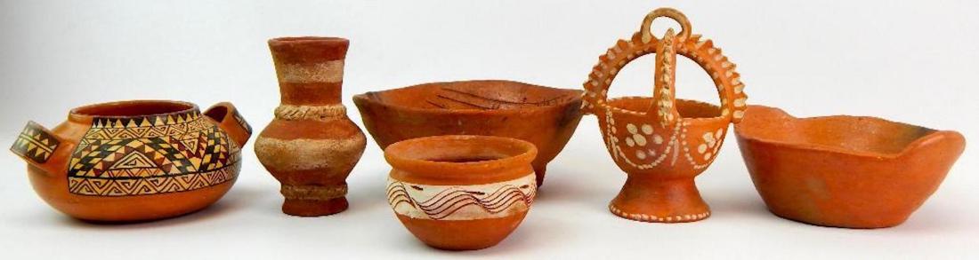 Lot of 6 : Redware Pottery (1 of 20)