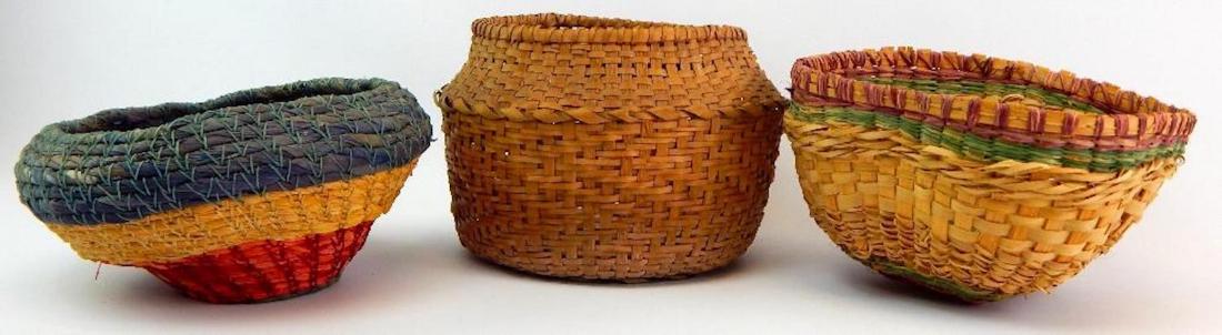 Lot of 3 : Vintage Native American Open Baskets (1 of 19)
