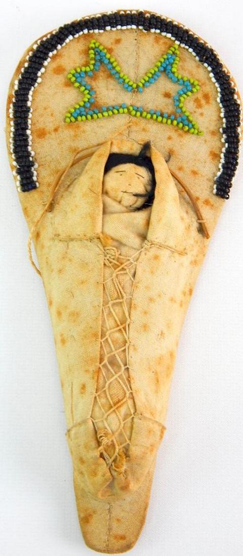 Handmade Native American Baby and Cradleboard (1 of 2)