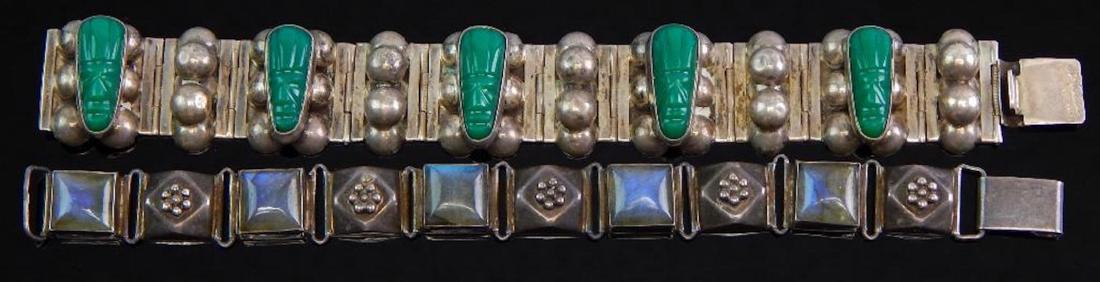 Mexican Sterling Silver Pair of Bracelets (1 of 2)