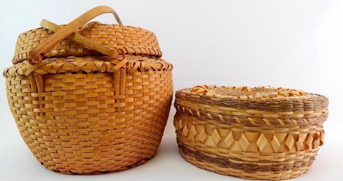 Lot of 2 : Native American Covered Baskets (1 of 14)