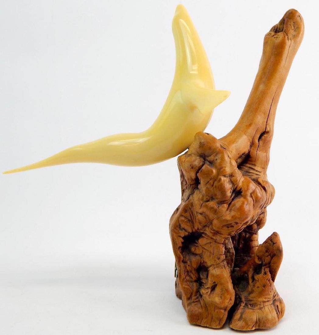 John Perry : Seal Sculpture on Burl Wood Base (1 of 6)