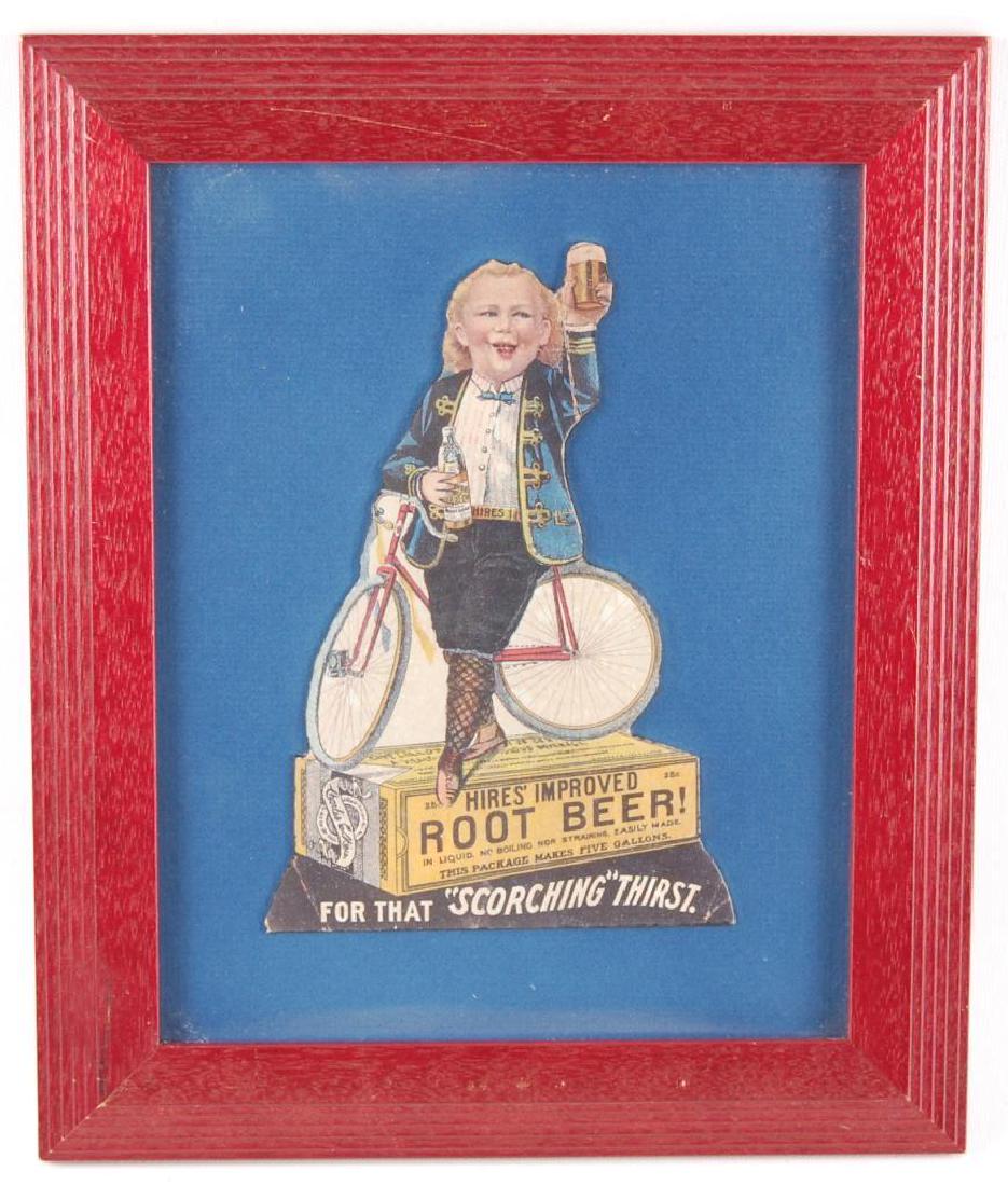 Antique Hires Root Beer Die Cut Cardboard Advertisement (1 of 1)