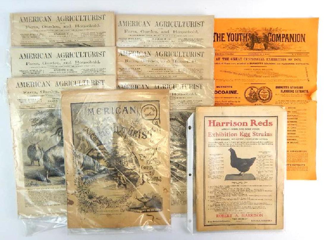 Group of Antique Magazines: American Agriculturist Mag. Harrison Reds, and Others