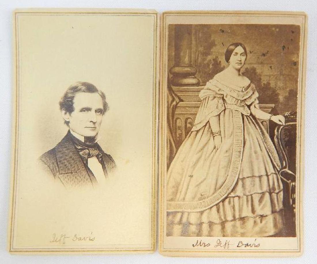 Rare CDV's of Confederate President Jeff Davis and his (1 of 2)