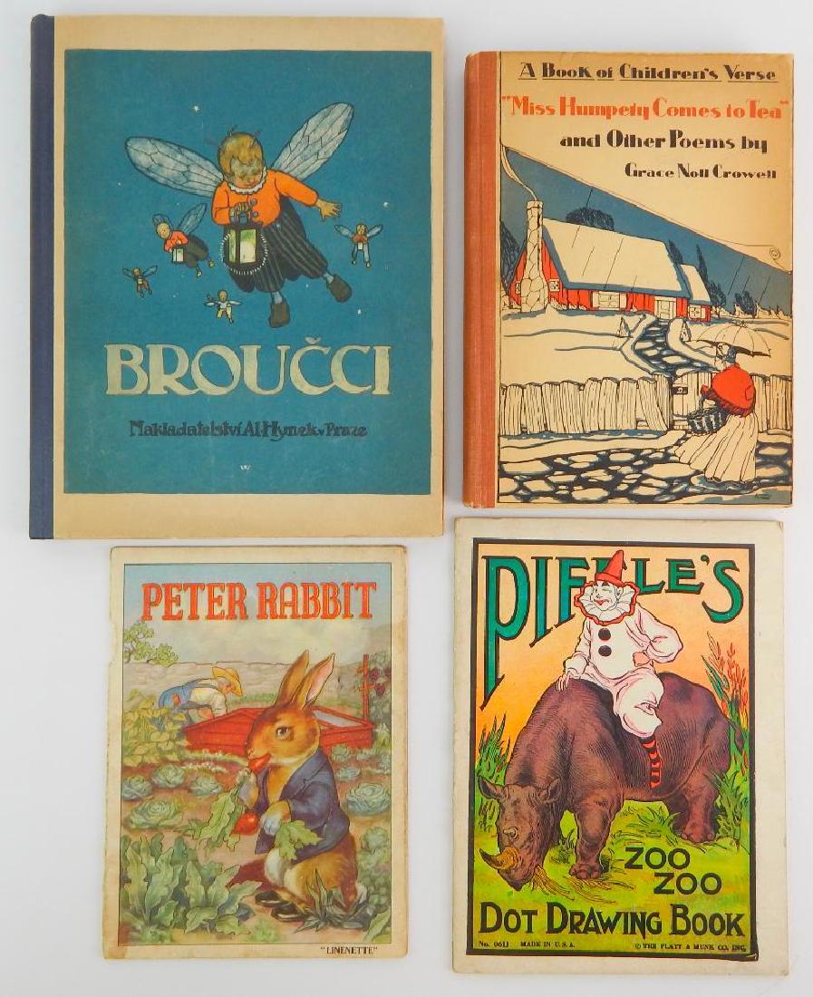 Group of 4 Antique Children's Books: Peter Rabbits, Miss Humpeyty Lomes to Tea, and Others