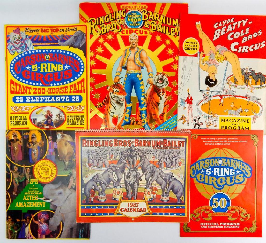 Group of 6 Antique Circus Programs (1 of 1)