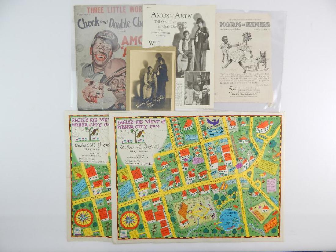Group of 6 Maps and Advertisements: Ottawa Ill.