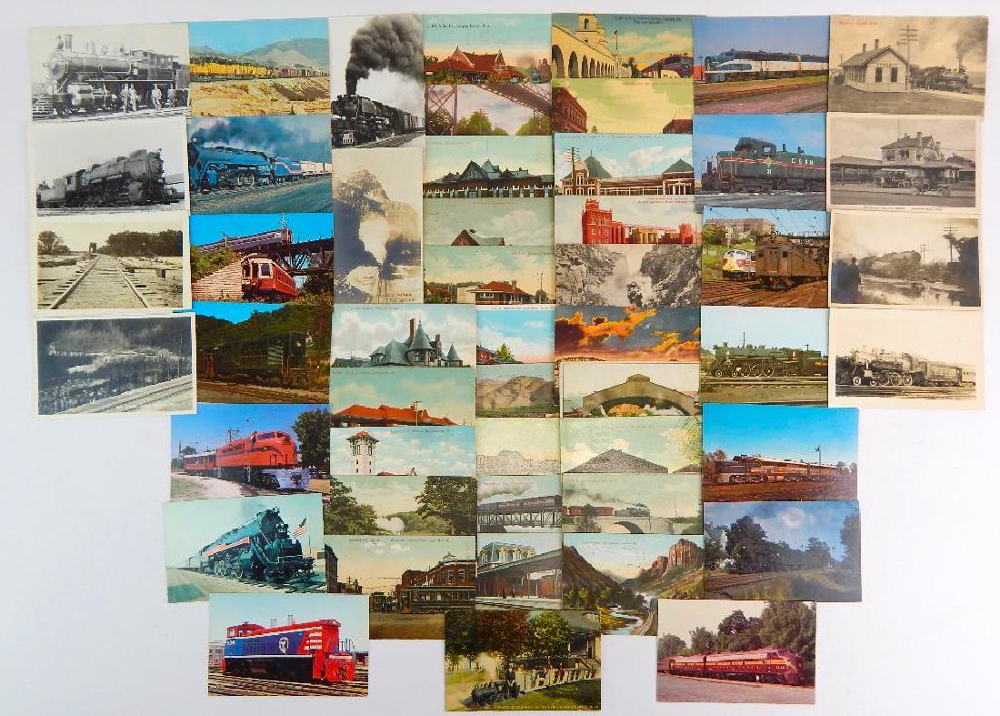Group of 50 Postcards - Railroads, Trains, and More (1 of 5)