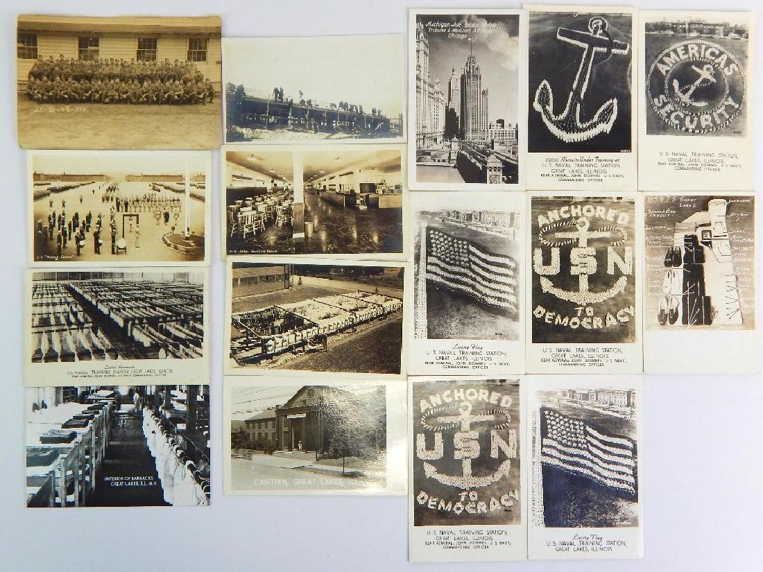 Group of 16 Illinois Military Real Photo Postcards (1 of 5)