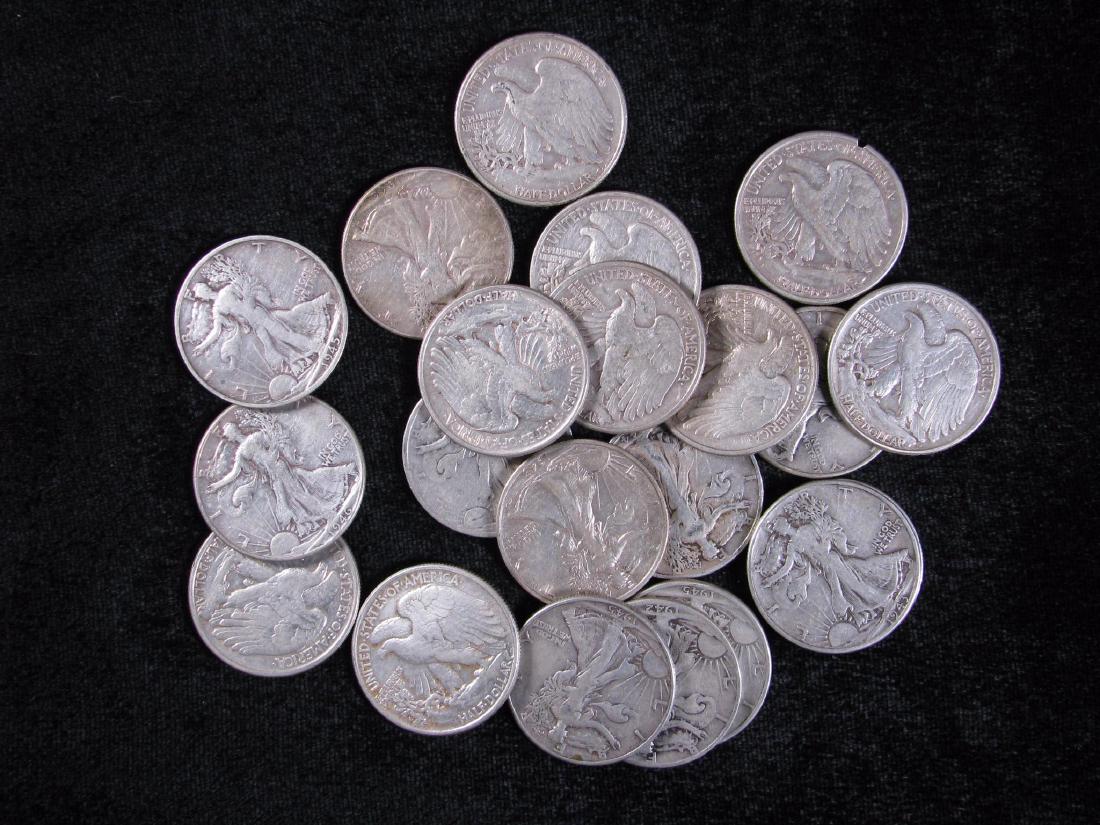 Group of 21 Walking Liberty Half Dollars (1 of 1)