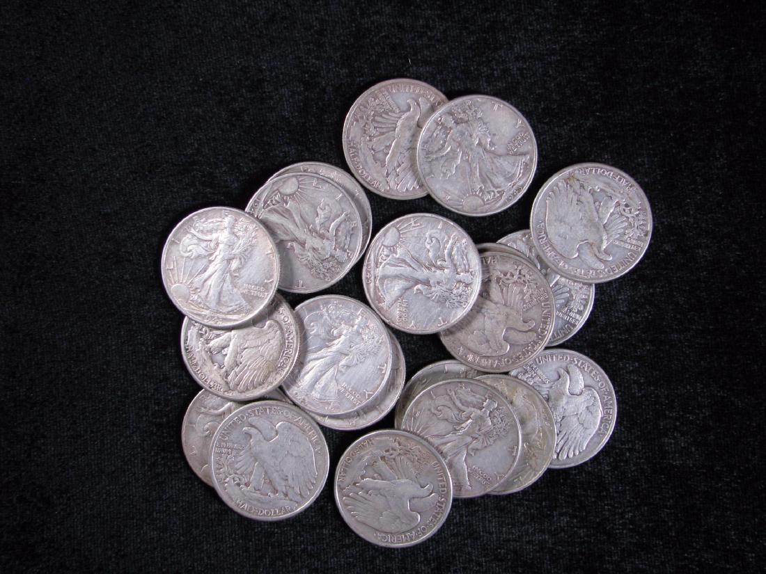 Group of 20 Walking Liberty Half Dollars (1 of 1)