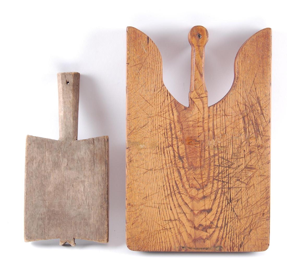 Group of 2 Antique Primitive Wood Cutting Boards (1 of 2)