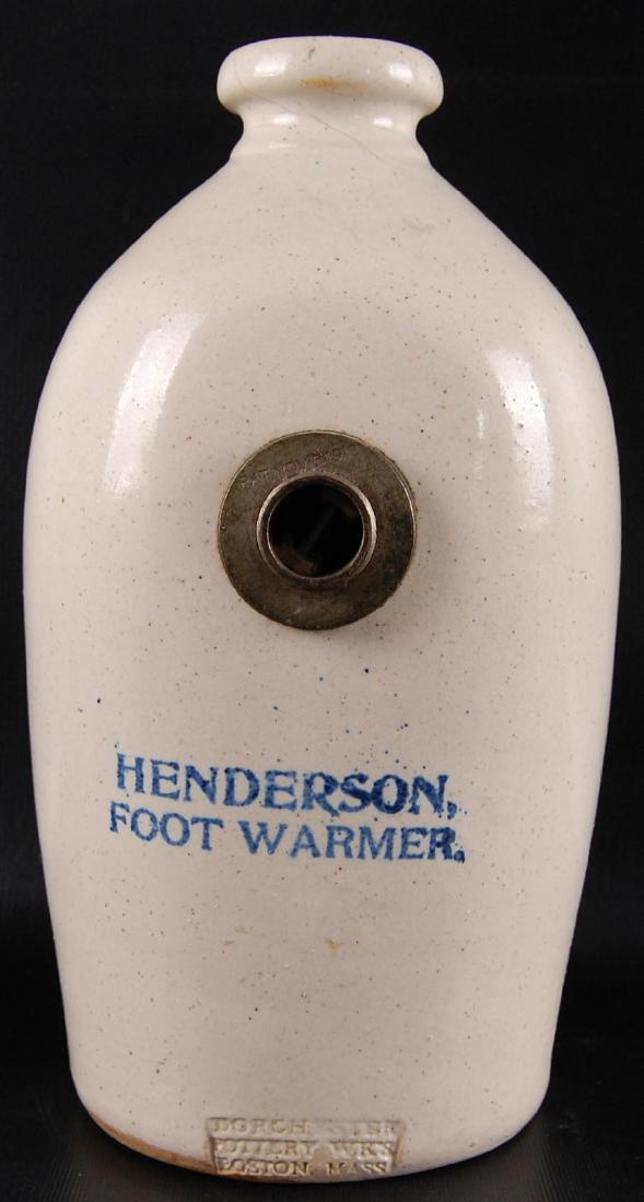 Antique Henderson Stoneware Foot Warmer