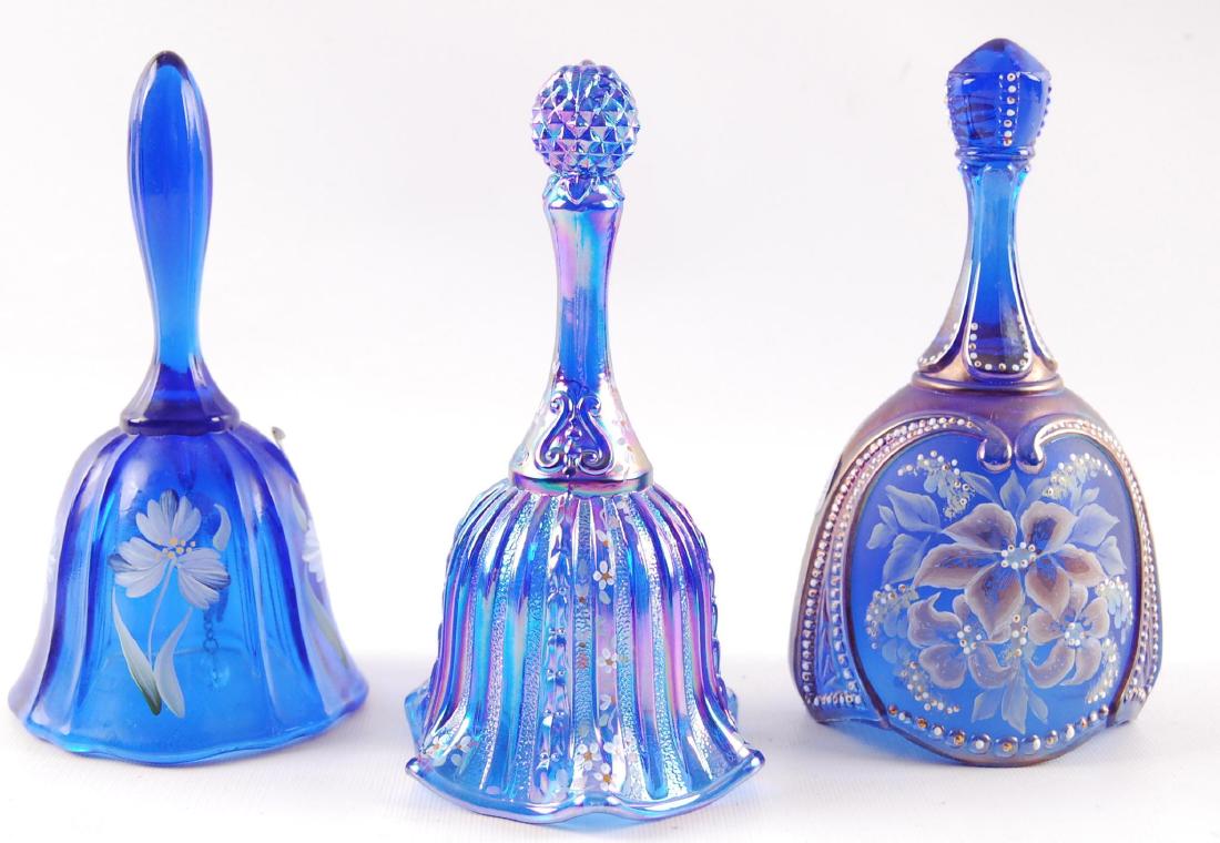 Group of 3 : Fenton Signed Hand Painted Bells (1 of 4)