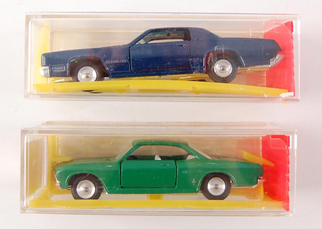Group of 2 Gamda Koor Sabra Toy Cars in Original: Includes No. 8113 Corvair and No. 8110 Cadillac Eldorado. Made in Israel
