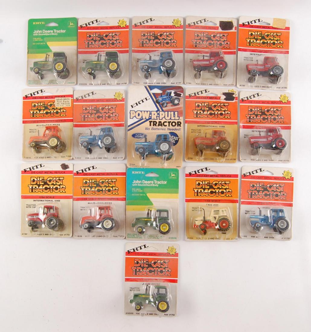 Group of 16 ERTL 1/64 Scale Toy Tractors in Original (1 of 4)