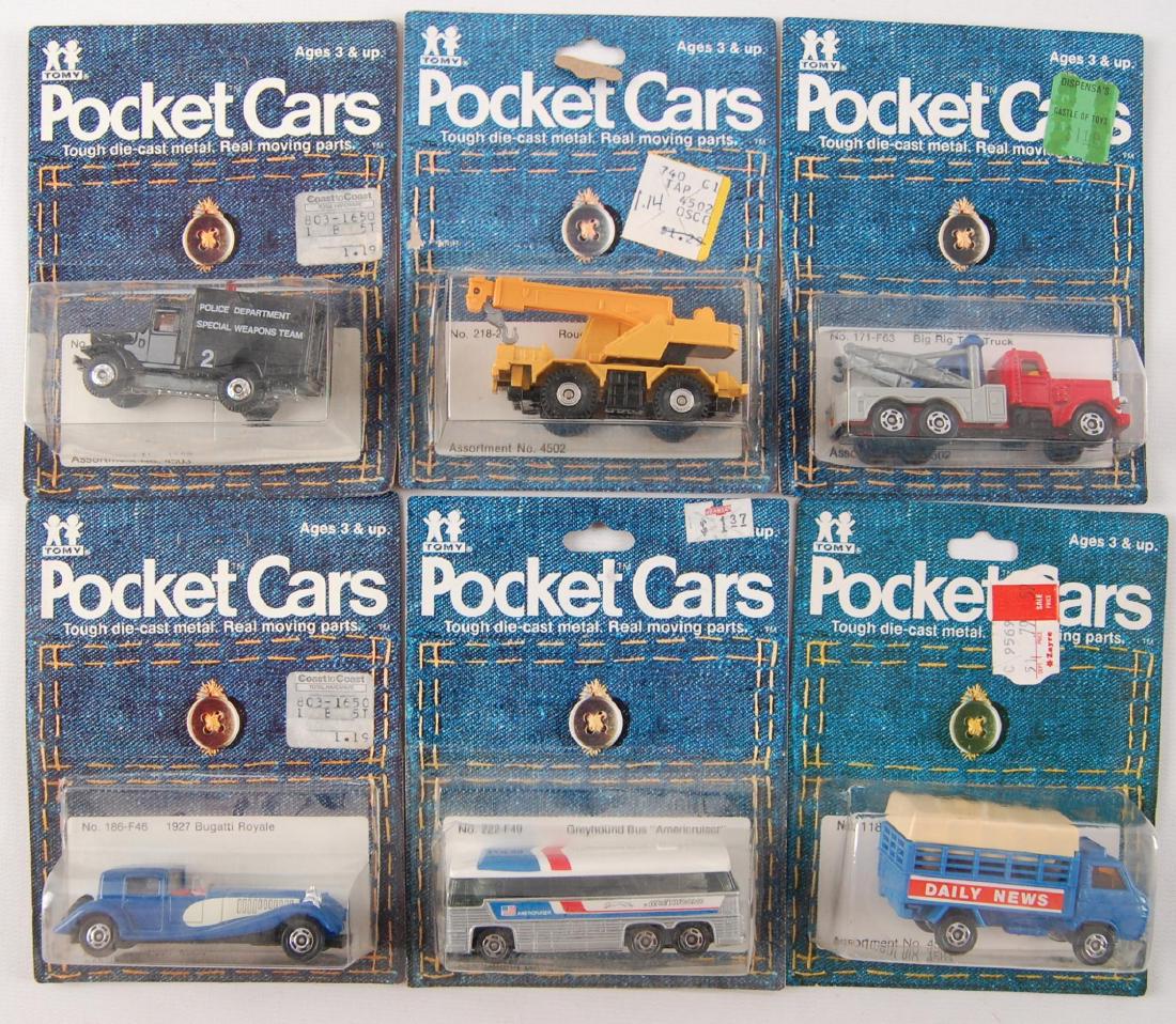 Group of 6 Tomy Die-Cast Pocket Cars in Original (1 of 2)