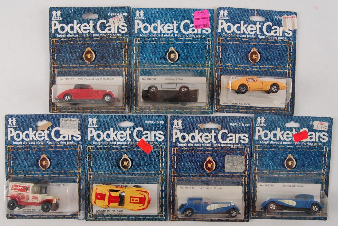 Group of 7 Tomy Die-Cast Pocket Cars in Original (1 of 2)