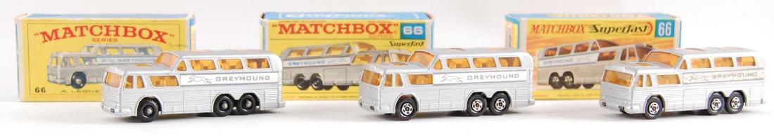 Group of 3 Matchbox Superfast No. 66 Grey Hound Coaches (1 of 6)