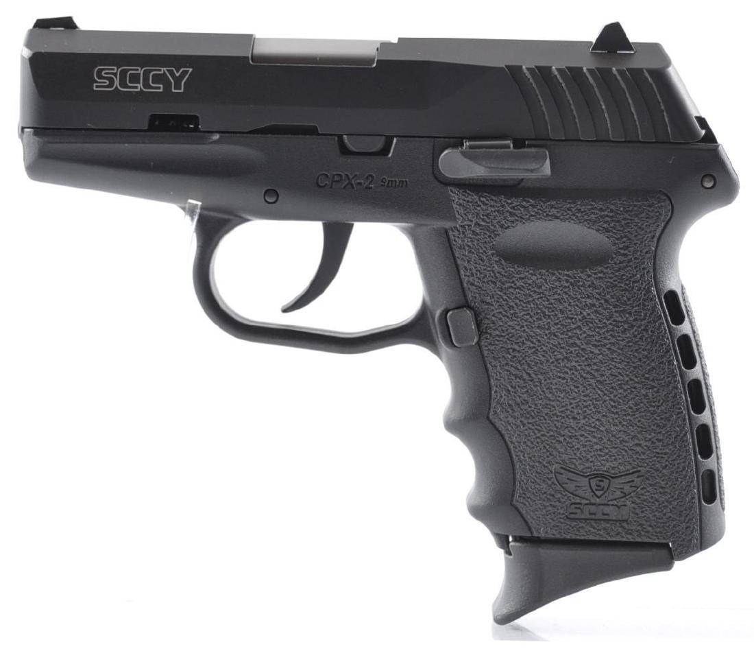 SCCY Model CPX-2 9mm Cal. Semi Auto Pistol with: Is in New and Unfired Condition, Serial Number 375189, Includes 2 Magazines