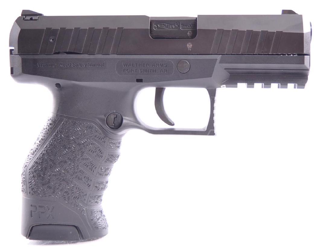 Walther Model PPX 9mm x 19 Cal. Semi Auto Pistol with: Is in New and Unfired Condition, Serial Number FAQ0756, Includes 2 Magazines