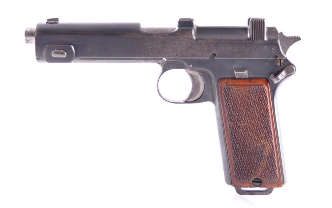 Steyr-Hahn 1915 Model 1912 Austrian 9 x 23mm Semi Auto: Serial Number 4247H, Blue, Internal 8 Shot Magazine, 5 inch Barrel, Original Condition
