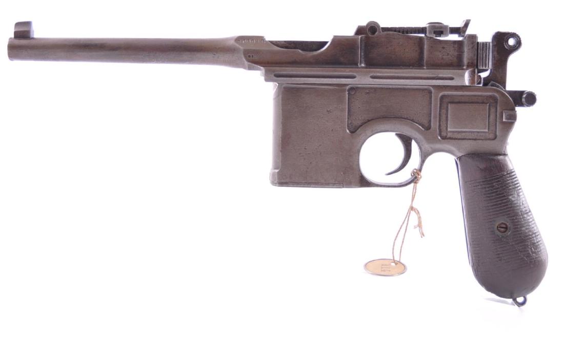 Mauser "Broomhandle" Model C-96 7.63mm Semi Auto Pistol: Serial Number 309045 All Matching Throughout, Waffeniabrik Mauser Obernoffan.