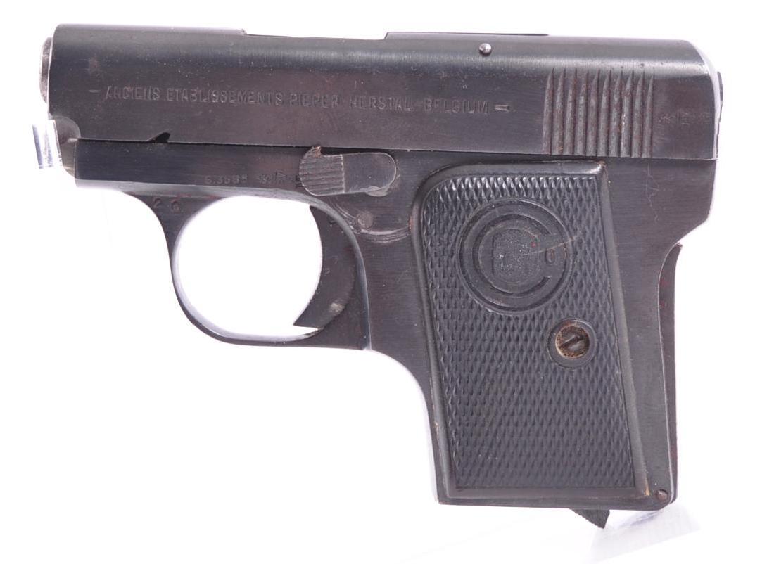 Anciens Establishments Pieper Belgium .32 Cal. Semi: Serial Number 3799, Made in Herstal, Missing Magazine