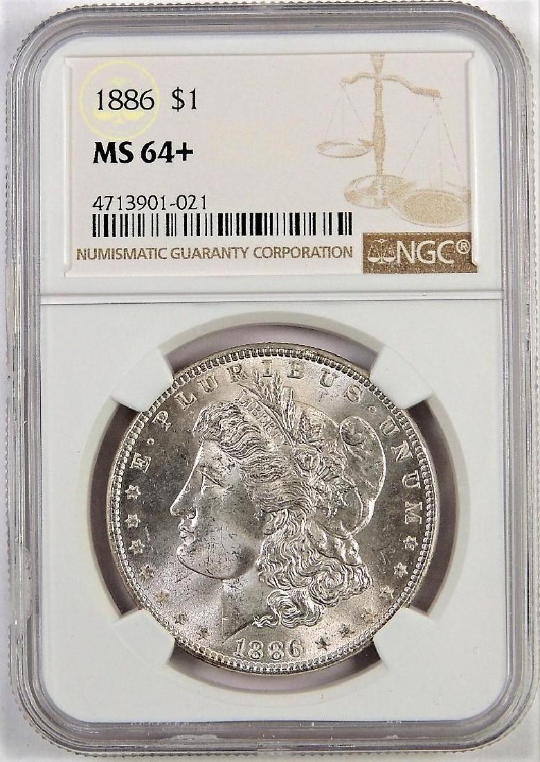 1886 Morgan Dollar. NGC Certified MS64+. (1 of 2)