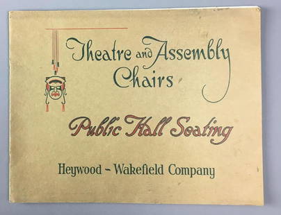 Antique Chicago Theatre and Assembly Chairs catalog: Heywood-Wakefield co. Public hall seating 11 x 8 1/2