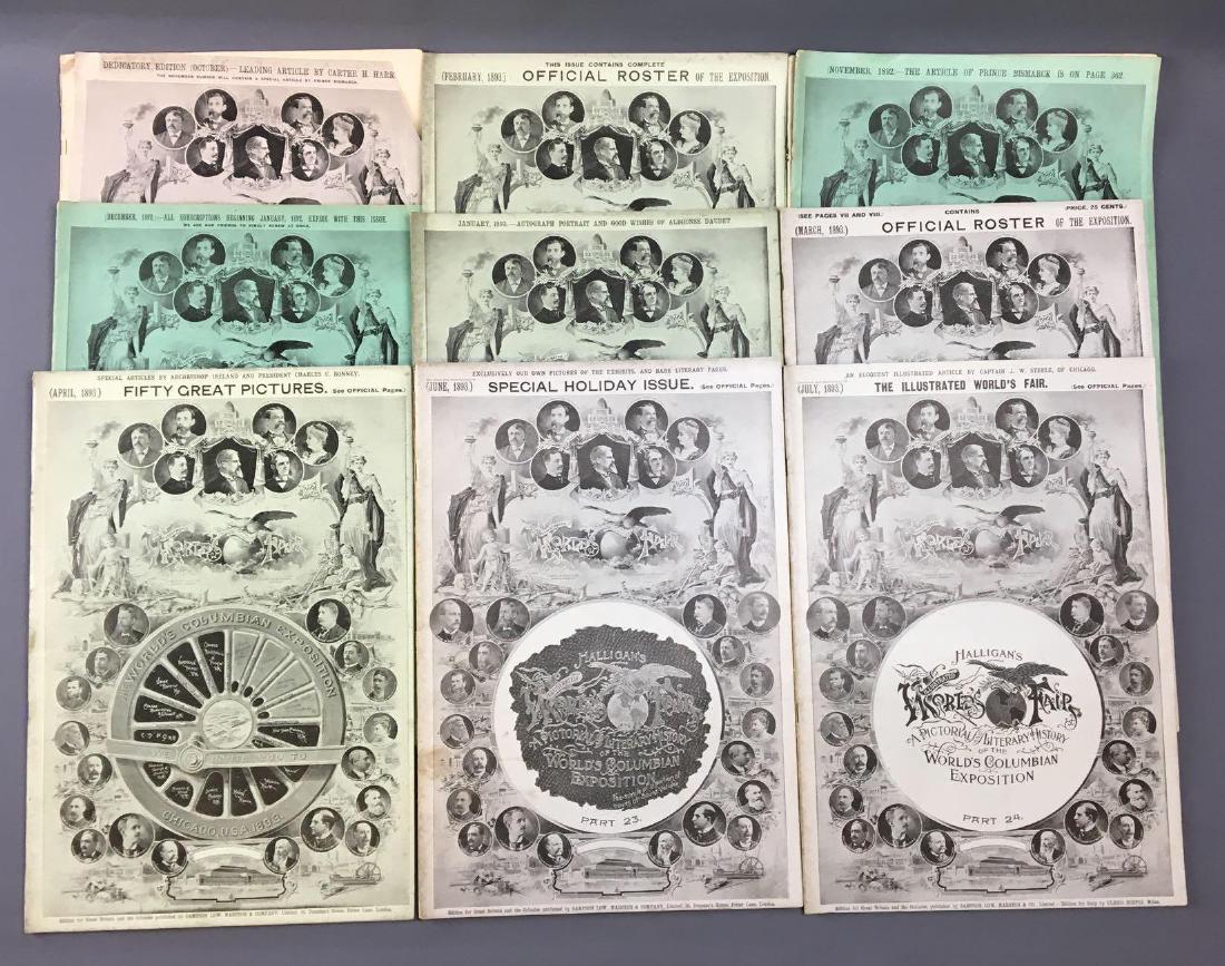 Lot of 9 antique Worlds Fair Chicago Illinois magazines (1 of 15)