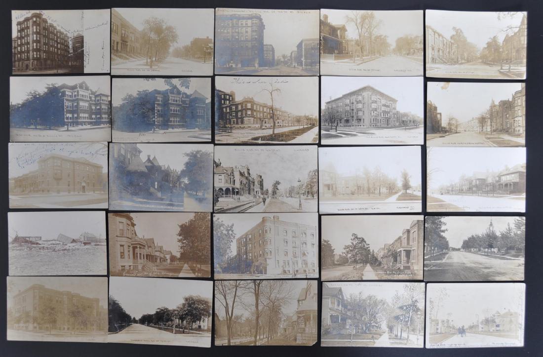 Group of 25 Real Photo Postcards of Chicago Illinois (1 of 5)