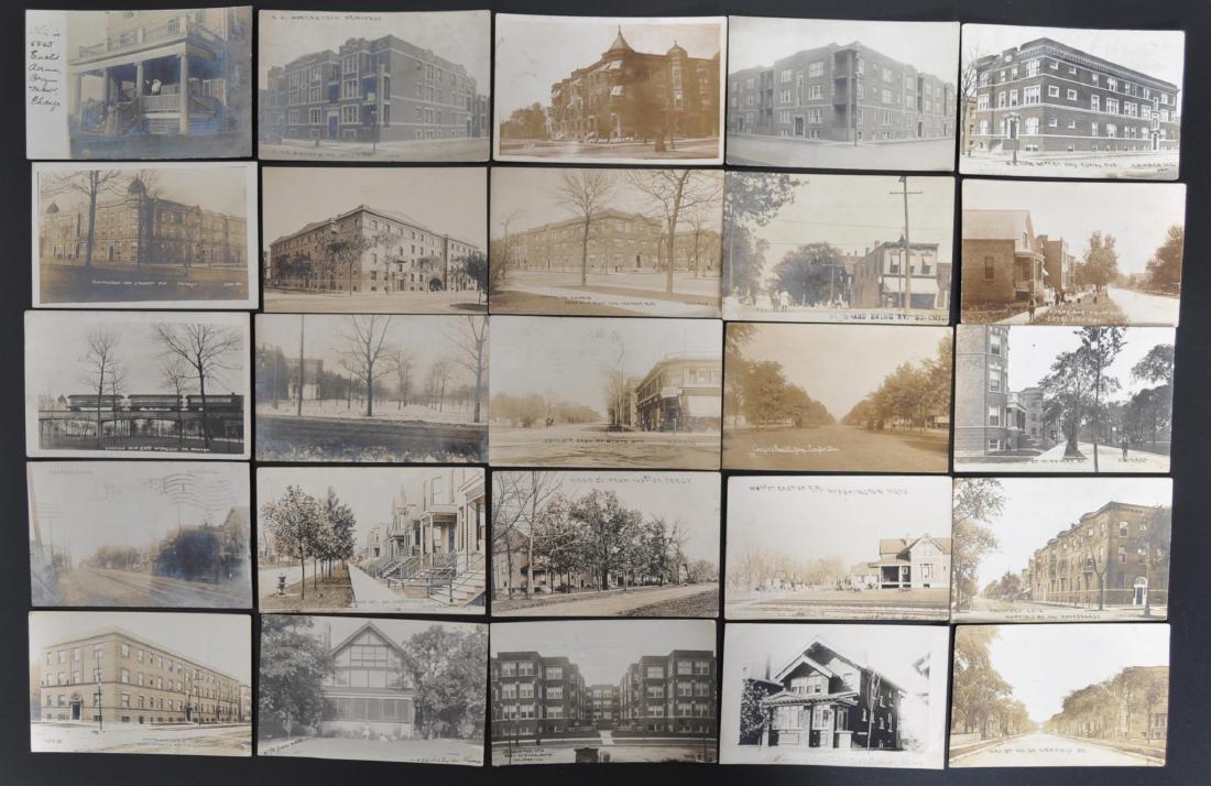 Group of 25 Real Photo Postcards of Chicago Illinois (1 of 5)