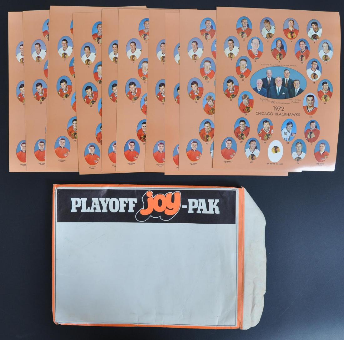 1972 Chicago Blackhawks Playoff Joy Pak: 8 1/2 x 11 inches