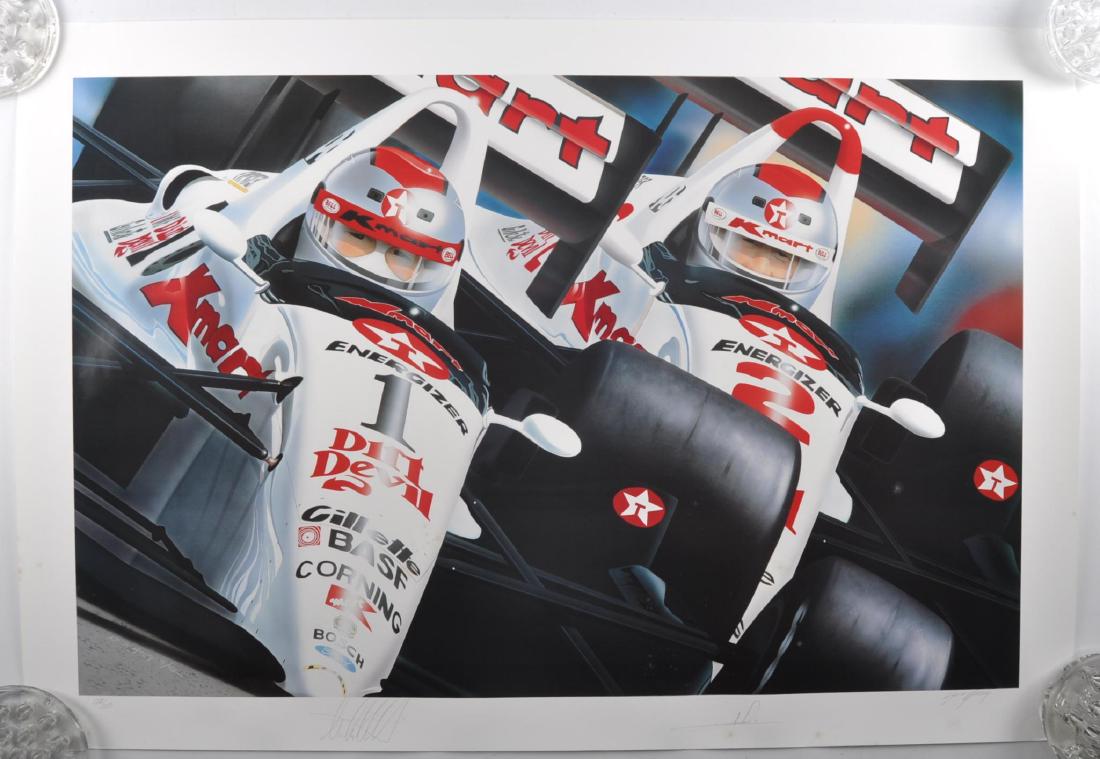 Signed Keith Murray Limited Edition Racing Print: Signed by Drivers, 38 x 26 inches, 172 of 250