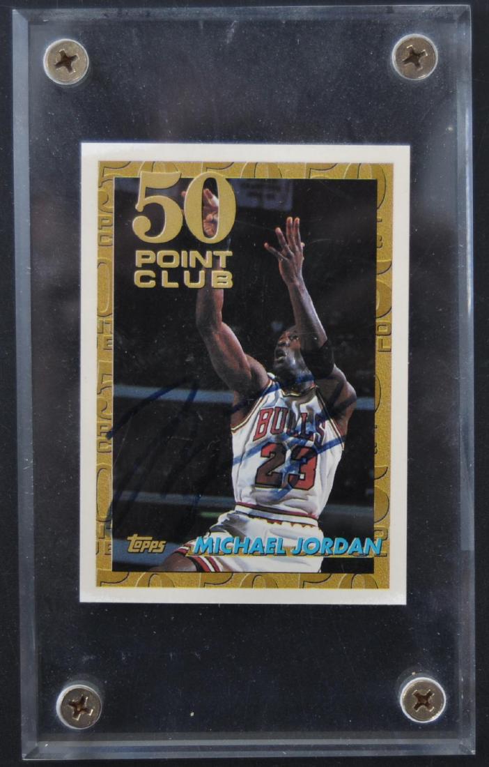 Signed Michael Jordan Basketball Card with COA and: 3 1/2 x 5 3/4 inches