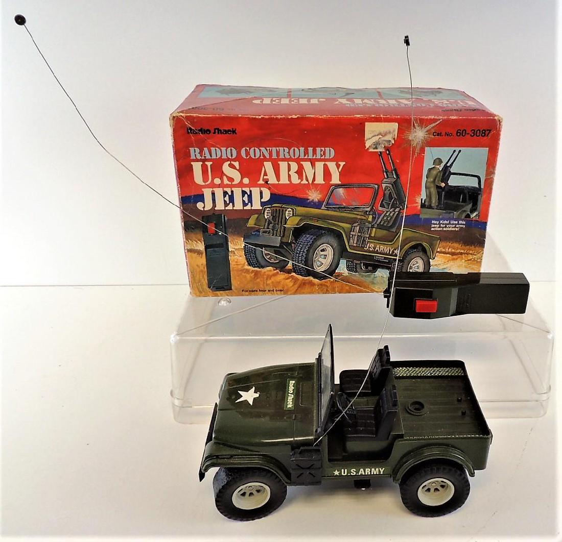 Vintage Radio Shack Radio Conreolled U.S. Army Jeep.: In original box. Missing gun.