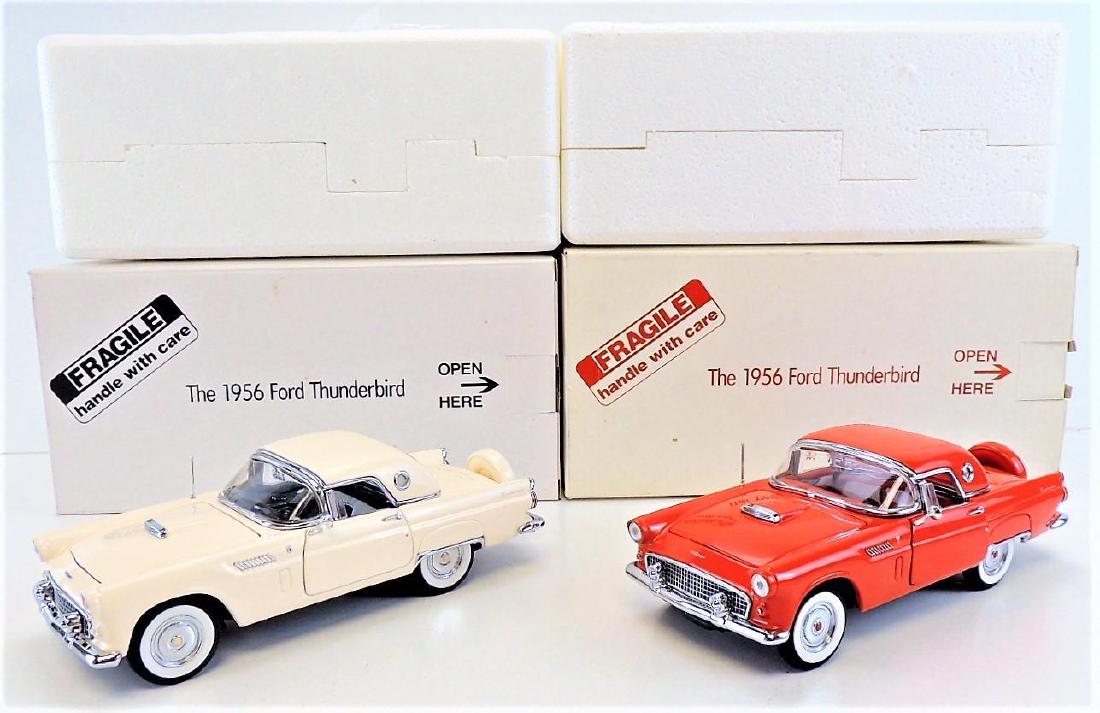 Lot of (2) Danbury Mint The 1956 Ford Thunderbird (1): Both mint in original box packaging. 1:24 Scale.