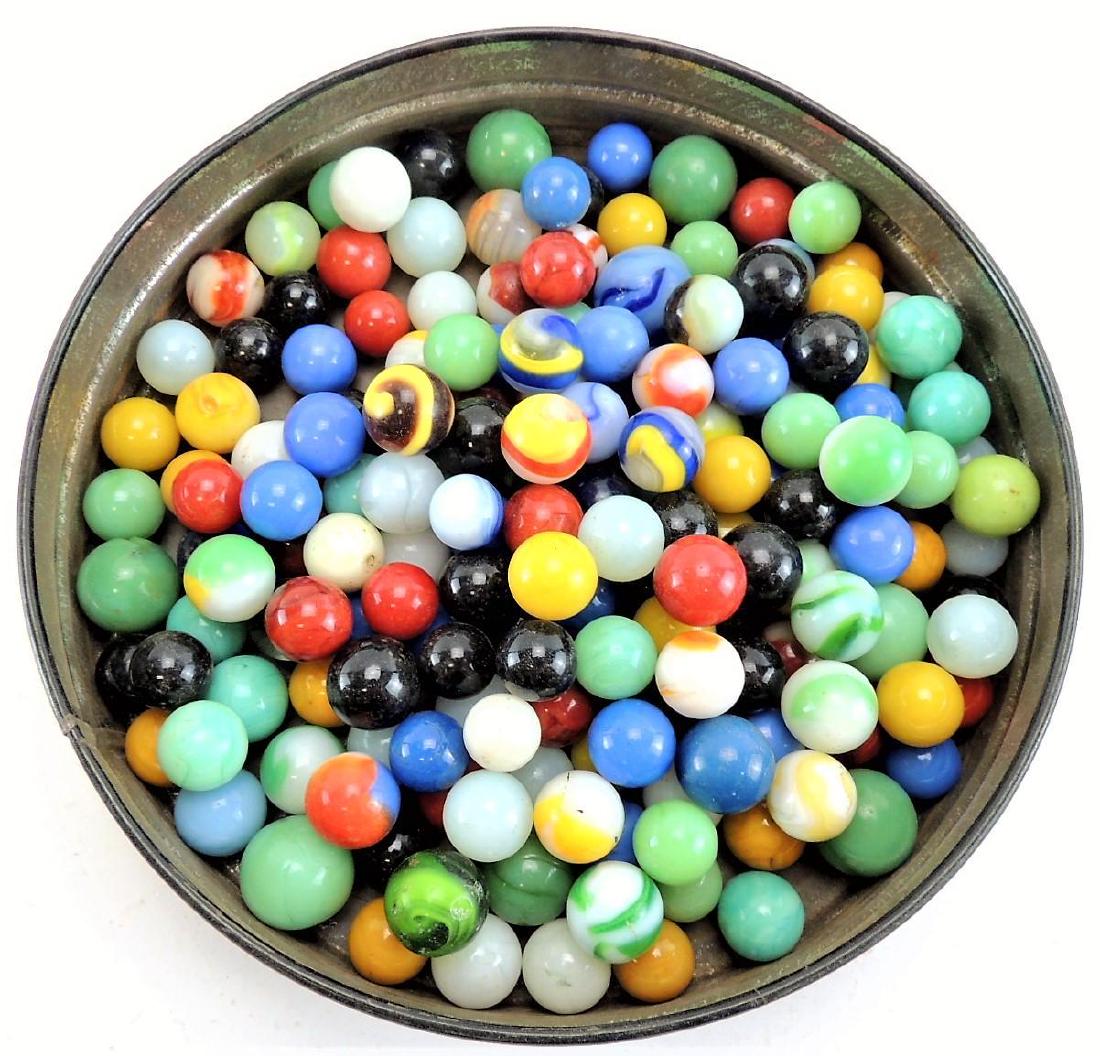 Over 150+ Vintage Marbles in old Lyncrest Chocolates: Includes Akro Agate Popeyes, Peltier more.