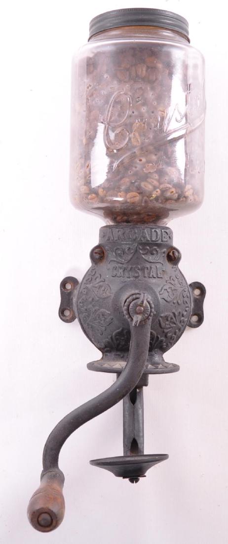 Antique Arcade Crystal Cast Iron Wall Mount Coffee: 16 x 5 1/2 inches.