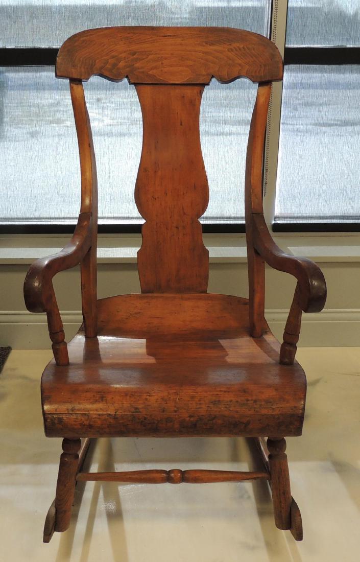 Antique Pine Rocking Chair: 23 x 29 x 39 inches. No Shipping Available on this Item, Pick Up Only